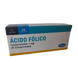 Ácido Fólico 1mg 30 Comprimidos