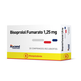 Bisoprolol (B) 1.25mg 30 Comprimidos Recubiertos