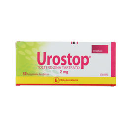 Urostop (B) Tolterodina 2mg 30 Comprimidos Recubiertos