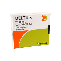 Deltius Vitamina D3 25.000UI Solución Oral 4 Ampollas