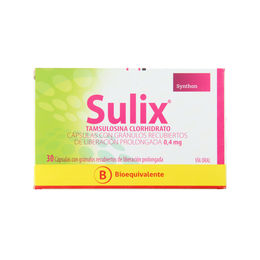 Sulix (B) Tamsulosina 0.4mg 30 Cápsulas Prolongadas