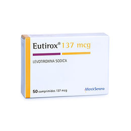 Product image of Eutirox (R) Levotiroxina 137mcg 50 Comprimidos