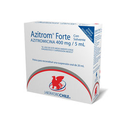 Product image of Azitrom Forte Azitromicina 400mg/5ml Solución Oral 20ml