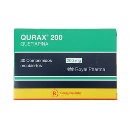 Qurax (B) Quetiapina 200mg 30 Comprimidos Recubiertos