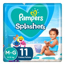 Pañales Para el Agua Splashers Talla M-G 11 Unidades - Pampers