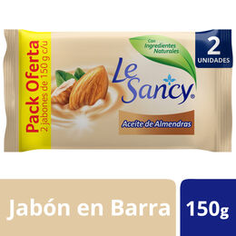 Le Sancy Jabón Barra Aceite de Almendras 2 Unidades de 150g