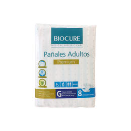 Biocure Pañal Desechable Para Adultos Talla G 8 Unidades