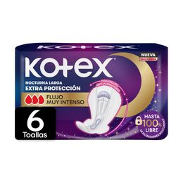 Product image of Toalla Higiénica Nocturna Kotex 6 Unidades