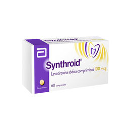 Synthroid (R) Levotiroxina Sódica 100mcg 60 Comprimidos