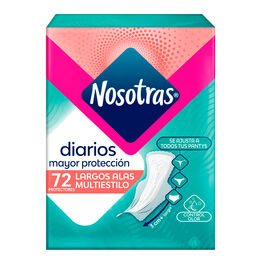 Nosotras Protectores Diarios Largo Multiestilo 72 Unidades