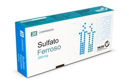 Sulfato Ferroso 200mg 20 Comprimidos