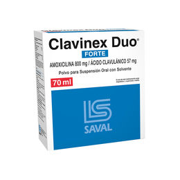 Clavinex Duo Forte Amoxicilina / ícido Clavulanico Suspensión Oral 70ml