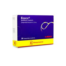 Product image of Bisocor (B) Bisoprolol 1.25mg 30 Comprimidos Recubiertos