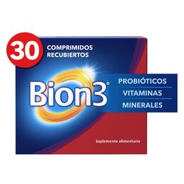 Bion3 Multivitamínico con Minerales y Probióticos 30 Comprimidos