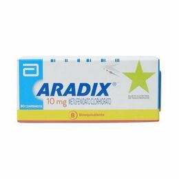 Aradix (B) Metilfenidato Clorhidrato 10mg 30 Comprimidos