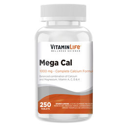 VitaminLife Mega Calcio 1000 250 Tabletas