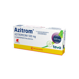 Azitrom (B) 500mg Azitromicina 6 Comprimidos Recubiertos