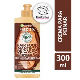 Crema Para Peinar Restauración Rizos Fructis Hair Food Cacao 300ml