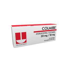 Colmibe Atorvastatina / Ezetimiba 20mg/10mg 30 Comprimidos