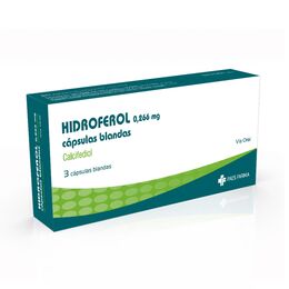 Hidroferol Calcifediol 0.266mg 3 Cápsulas Blandas