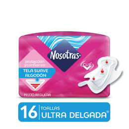 Product image of Nosotras Toallas Ultra Delgadas Tela Suave 16 Unidades