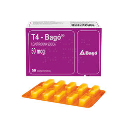 T4 - Bagó (B) Levotiroxina 50mcg 50 Comprimidos - T4-bago