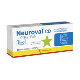 Neuroval CD Clotiazepam 5mg 30 Comprimidos Dispersables