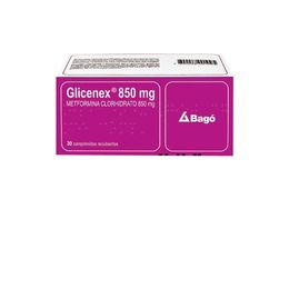 Glicenex (B) Metformina 850mg 30 Comprimidos Recubiertos