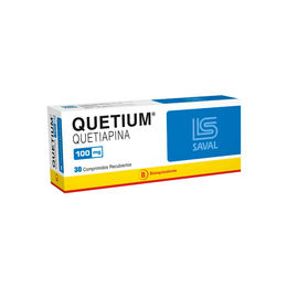 Quetium (B) Quetiapina 100mg 30 Comprimidos Recubiertos