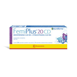 FemiPlus 20 CD Etinilestradiol / Drospirenona 3/0.02 28 Comprimidos Recubiertos