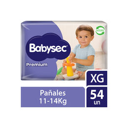 Babysec Pañales Premium XG 54 Unidades