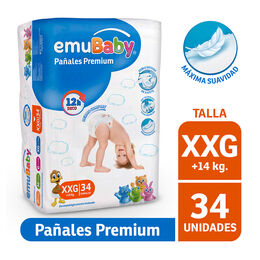 Product image of Pañal Desechable Emubaby Premium Talla XXG 34 Unidades