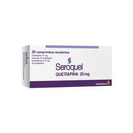 Product image of Seroquel (R) Quetiapina 25mg 30 Comprimidos Recubiertos