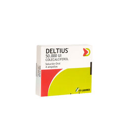 Deltius Vitamina D3 50.000UI Solución Oral 4 Ampollas