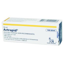 Actrapid HM 100UI/ml 10ml x1 Frasco-Ampolla