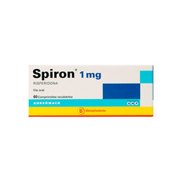 Spiron (B) Risperidona 1mg 60 Comprimidos Recubiertos