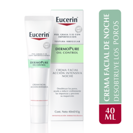 Eucerin Crema Facial Acción Intensiva Noche Dermopure Piel Grasa y/o Con Tendencia Acnéica 40ml