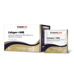 VitaminLife Colágeno + HMB Calcio y Magnesio 30 Sachet