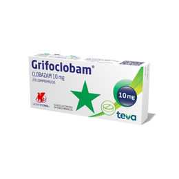 Grifoclobam Clobazam 10mg 20 Comprimidos