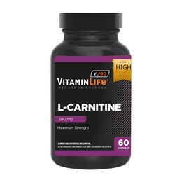 VitaminLife L-Carnitina 500mg Para Máxima Fuerza 60 Cápsulas