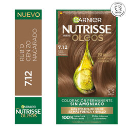 Tintura Nutrisse Oleos 7.12 Rubio Cenizo Nacarado - Garnier