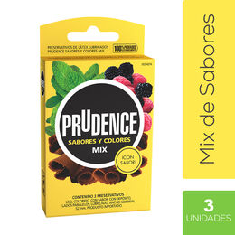 Preservativos Prudence Mix Sabores 3 Unidades