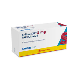 Product image of Cidimus XL (B) Tacrolimus 5mg 50 Cápsulas Prolongadas