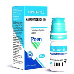 Product image of Toptear LC 0.4% Hialuronato de Sodio Solución Oftálmica 10ml