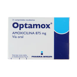 Optamox Amoxicilina 875mg 21 Comprimidos Recubiertos