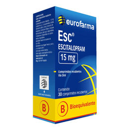 Esc (B) Escitalopram 15mg 30 Comprimidos Recubiertos