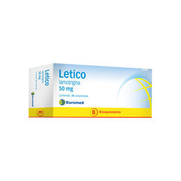 Letico (B) Lamotrigina 50mg 30 Comprimidos