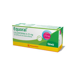 Equoral (B) Ciclosporina 25mg 50 Cápsulas de Gelatina Blanda