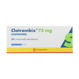 Clotrombrix (B) Clopidogrel 75mg 30 Comprimidos Recubiertos