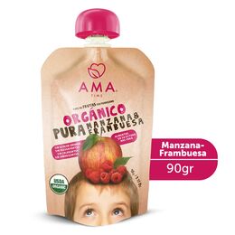 Puré de frutas manzana-frambuesa orgánico - Ama